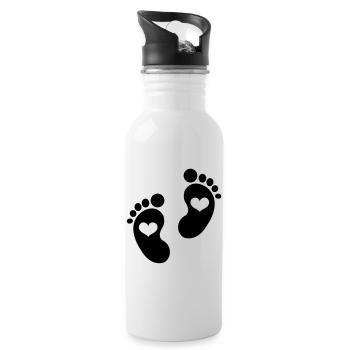 Baby - Trinkflasche mit integriertem Trinkhalm - Weiß - Rechts