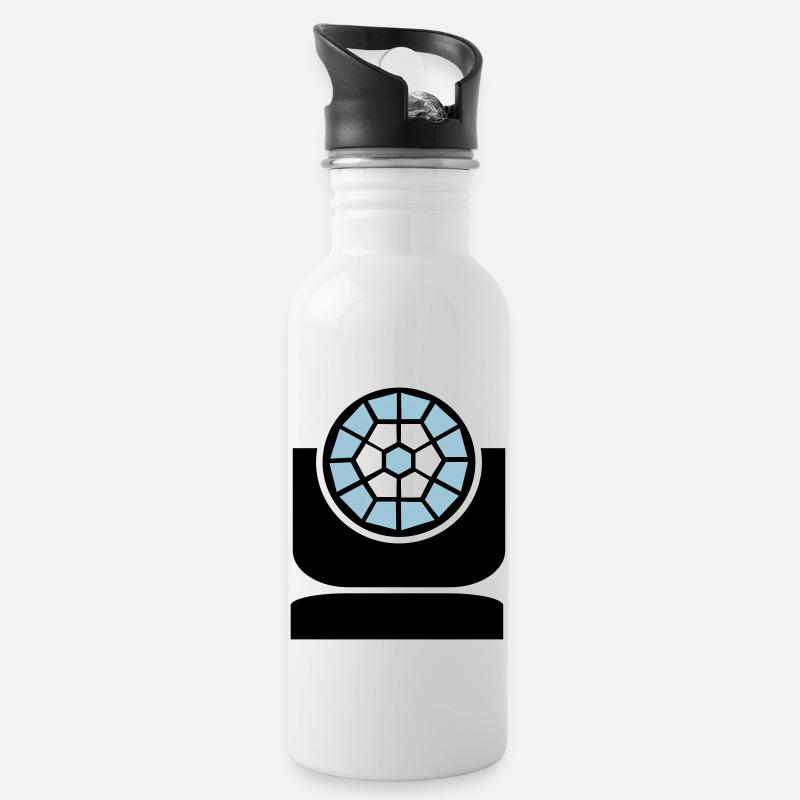 Movinglight - Trinkflasche mit integriertem Trinkhalm - Weiß
