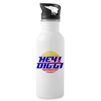 Hey Diggi - Water bottle with straw - white - Right