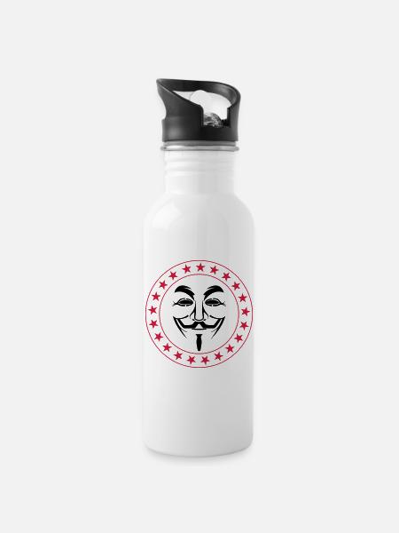 Anonymous - Gourde avec paille intégrée - blanc