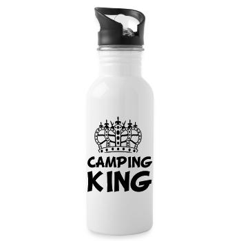 camping_king - Trinkflasche mit integriertem Trinkhalm - Weiß - Rechts