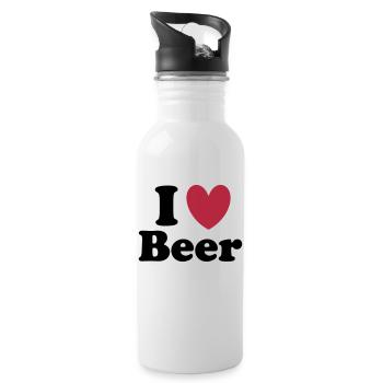 Beer - Trinkflasche mit integriertem Trinkhalm - Weiß - Rechts