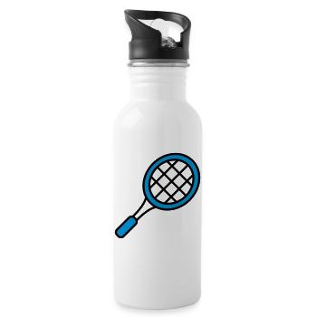 tennis - Water bottle with straw - white - Right