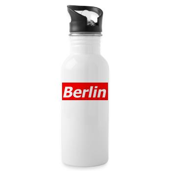 Berlin - Gourde avec paille intégrée - blanc - Droite