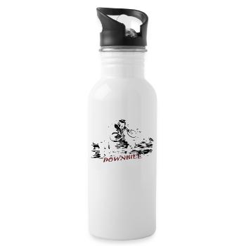 mtb downhill - Water bottle with straw - white - Right