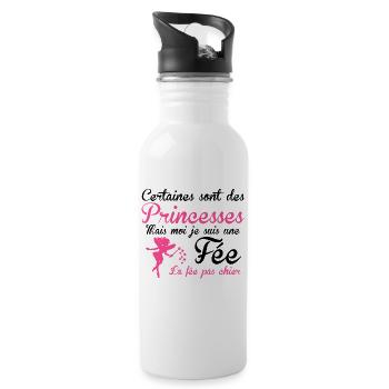 la fée pas chier - Water bottle with straw - white - Right