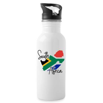 Afrique du Sud - Gourde avec paille intégrée - blanc - Droite