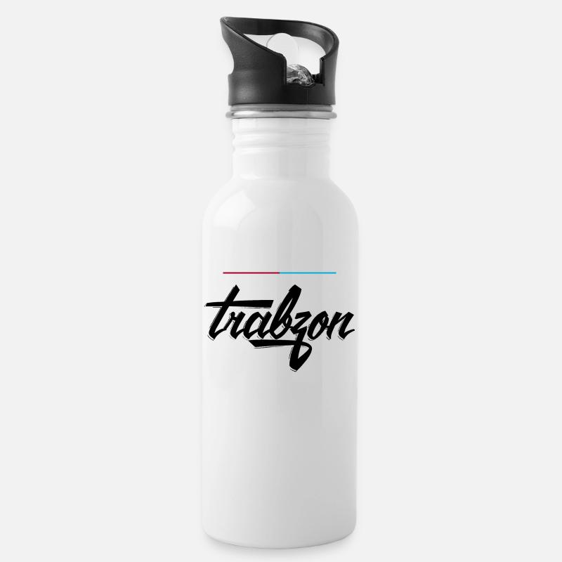 Trabzon 61 - Trinkflasche mit integriertem Trinkhalm - Weiß
