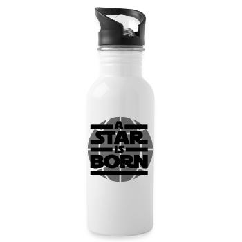 a star is born - Trinkflasche mit integriertem Trinkhalm - Weiß - Rechts