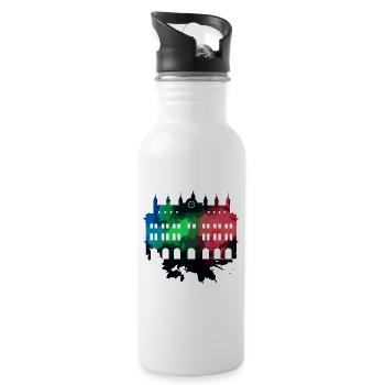 Rostock Town Hall - Rostock - Water bottle with straw - white - Right