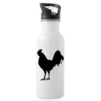hahn - Trinkflasche mit integriertem Trinkhalm - Weiß - Rechts