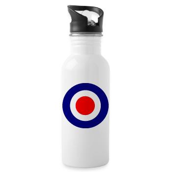 Mod Target Bullseye - Water bottle with straw - white - Right