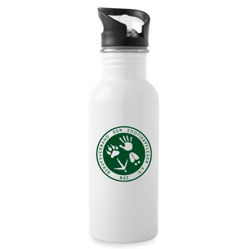 BdZ Logo - Trinkflasche mit integriertem Trinkhalm