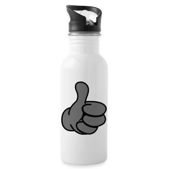 like_hand_02 - Water bottle with straw - white - Right