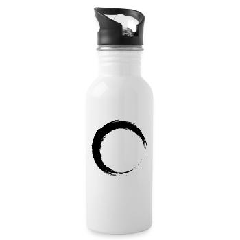 Circle black - Water bottle with straw - white - Right