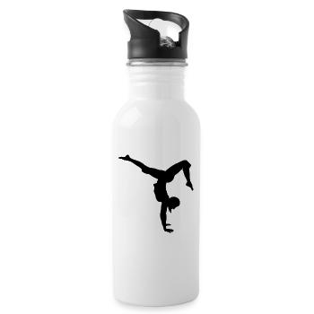 Gymnastics dancer - Water bottle with straw - white - Right
