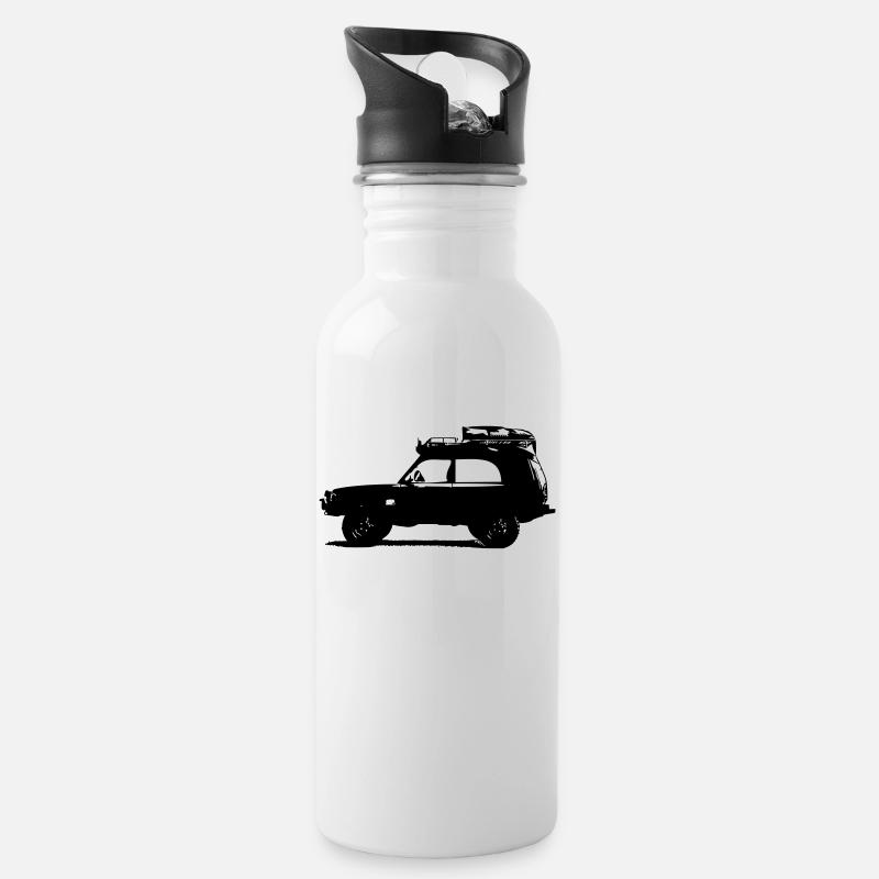 Entdeckung I - Trinkflasche mit integriertem Trinkhalm - Weiß