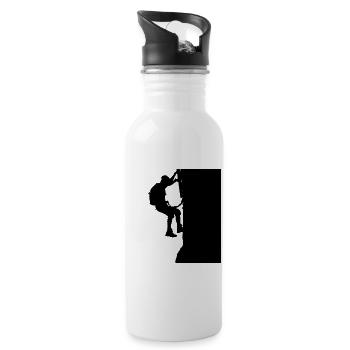 Via Ferrata Walker Silhouette Noir - Gourde avec paille intégrée - blanc - Droite