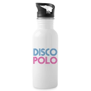DISCO POLO Polska Polen Poland - Trinkflasche mit integriertem Trinkhalm - Weiß - Rechts