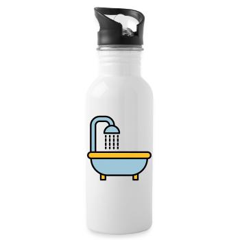 Baignoire - Gourde avec paille intégrée - blanc - Droite