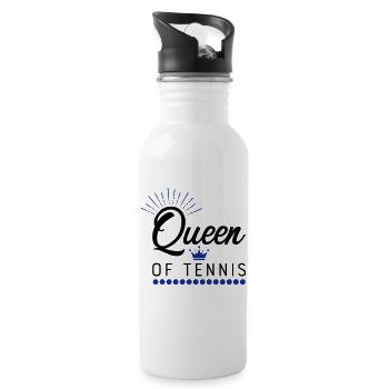 Tennis - Trinkflasche mit integriertem Trinkhalm - Weiß - Rechts