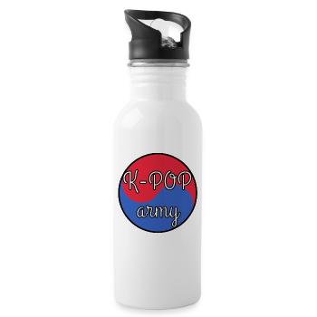 K POP Army - Water bottle with straw - white - Right
