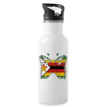 Zimbabwe - Gourde avec paille intégrée - blanc - Droite