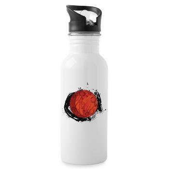 Planet Mars with background, planets - Water bottle with straw - white - Right