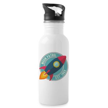 Rakete Moon Patrol Rocket - Trinkflasche mit integriertem Trinkhalm - Weiß - Rechts