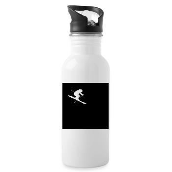 ski - Water bottle with straw - white - Right