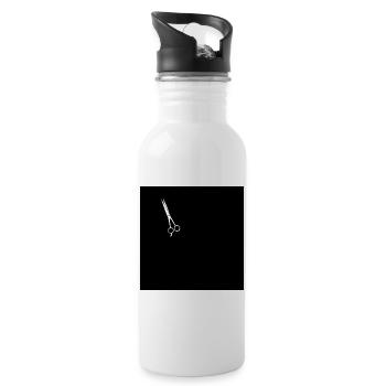 Friseur Schere - Trinkflasche mit integriertem Trinkhalm - Weiß - Rechts