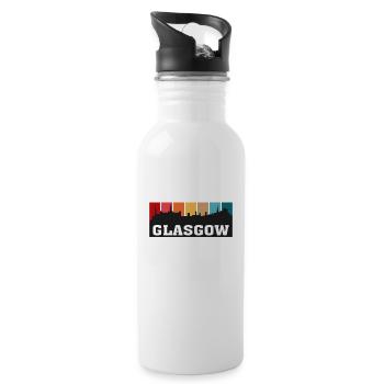 Glasgow Ecosse Voyage Skyline Souvenir Landmark - Gourde avec paille intégrée - blanc - Droite