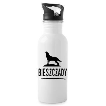 A może rzucić wszystko i wyjechać w Bieszczady - Water bottle with straw - white - Right