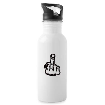 f**k you - Water bottle with straw - white - Right