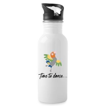 Tanzen - Trinkflasche mit integriertem Trinkhalm - Weiß - Rechts