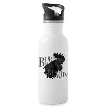 Black Beauty - Water bottle with straw - white - Right