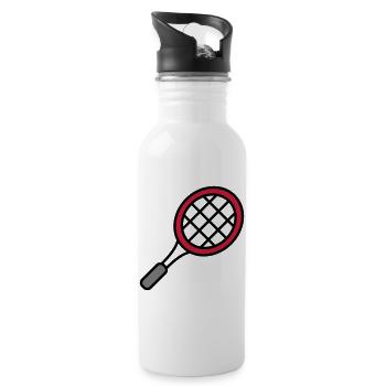 Raquette de tennis - Gourde avec paille intégrée - blanc - Droite