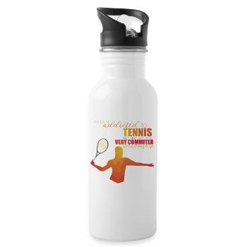 Tennis - Water bottle with straw - white - Right