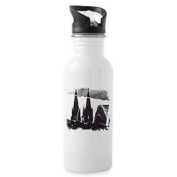 Cologne Cologne Cathedral Germany Cologne Skyline - Water bottle with straw - white - Right