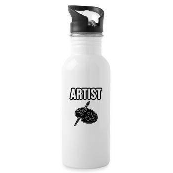 artist. artist - Water bottle with straw - white - Right