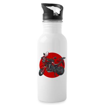 Africa Twin Enduro - japon trired - Gourde avec paille intégrée - blanc - Droite