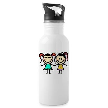 Buddy Best Friends - Water bottle with straw - white - Right