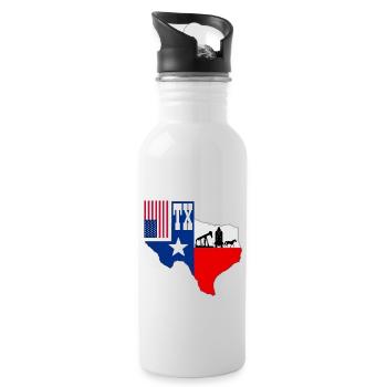 Texas - Water bottle with straw - white - Right