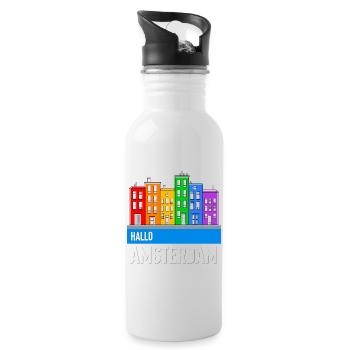 Amsterdam - Water bottle with straw - white - Right