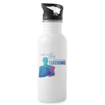 teacher - Water bottle with straw - white - Right