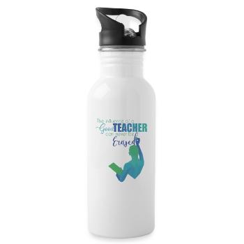 teacher - Water bottle with straw - white - Right