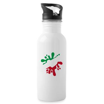 Iran symbole drapeau tache de couleurs cadeau - Gourde avec paille intégrée - blanc - Droite
