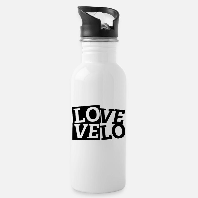 LOVE Velo - Gourde avec paille intégrée - blanc