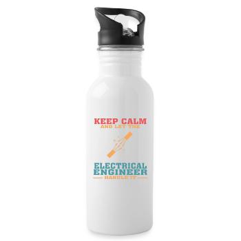 Funny Electrical Engineering Quote for Electrical - Water bottle with straw - white - Right