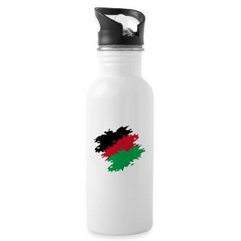 Malawi Colors Flag Flag Brush - Water bottle with straw - white - Right